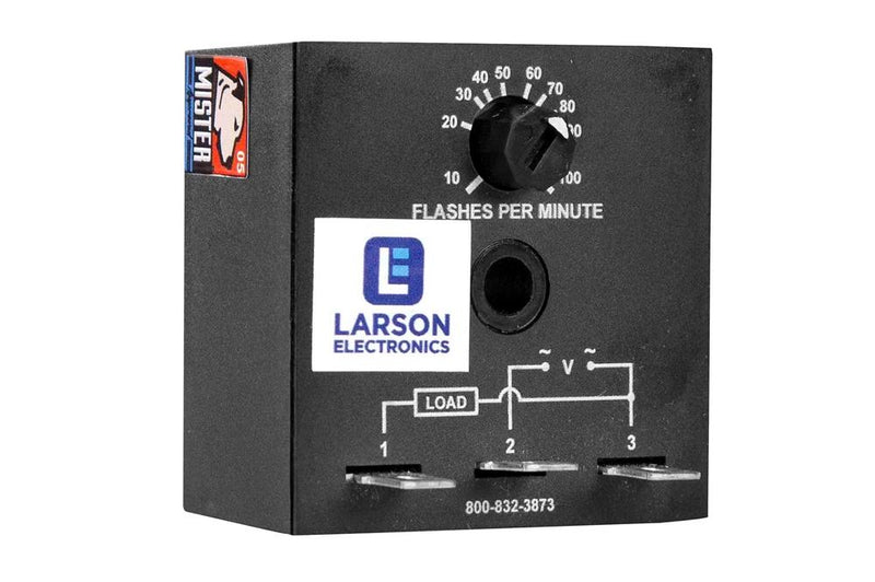 Adjustable Strobing Relay - 10 Amps - 24-240VAC Input Voltage - Adjustable 10-100 Flashes Per Minute