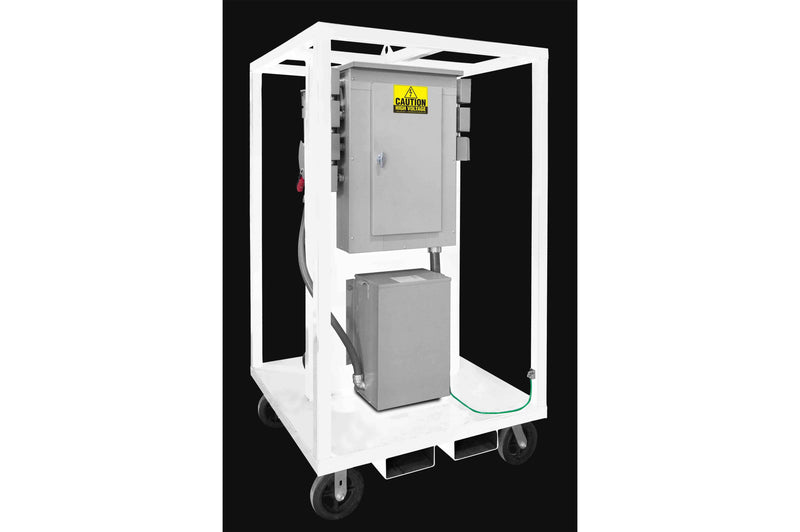 Larson 15KVA Power Substation - 600V to 208Y/120V 3PH -  (1) ADRE3033 (20) 5-20R Dplx - Powder Coated White