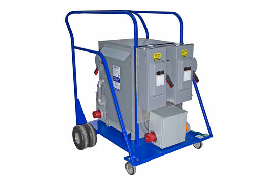 Larson 45 KVA Portable Distribution System - 480V-208Y/120 3PH  - (4) 5-20R Duplex - (8) Spare Breakers - 20' Line-In