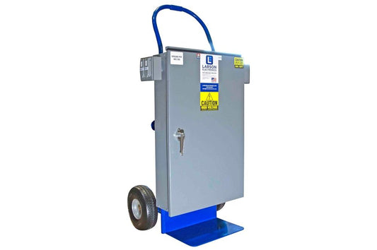 10 KVA Portable Distribution Cart - 600V 3PH to 240V 1PH - 6-50R Outlet