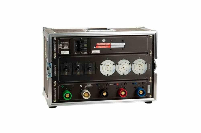 100A Rack Mount Power Distribution - 240 V Delta Input - (3) L15-30R Receptacles - Camlock Input (No Neutral) - 7RU ATA