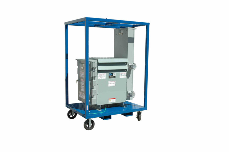 Larson Large Power Distribution Substation Cube Skid - Frame Only - Skid Pockets -Pick Eye -Locking Casters