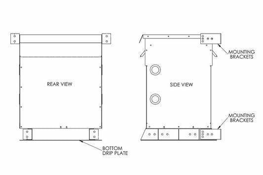 Wall Mount Bracket Kit for MT-ISX-3P-480Y-9KVA-208D-N3R 9 KVA Dry Type Transformers