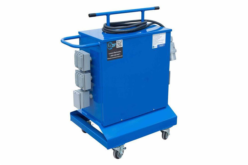 15KVA 480V-120V Portable Transformer - (4) 5-20R 20A (1) L15-30R 30A (1) L16-30R 30A - Din Breakers