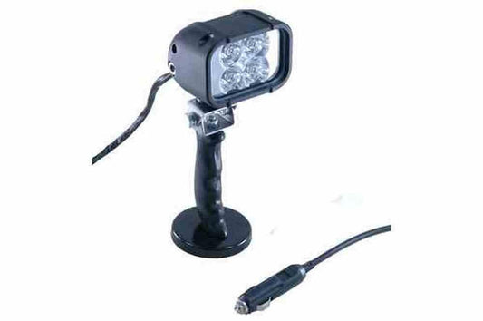 12W Handheld LED Light w/ Magnetic Base - 12-24V DC - 90'L X 70'W Beam - 15A NATO Slave Plug
