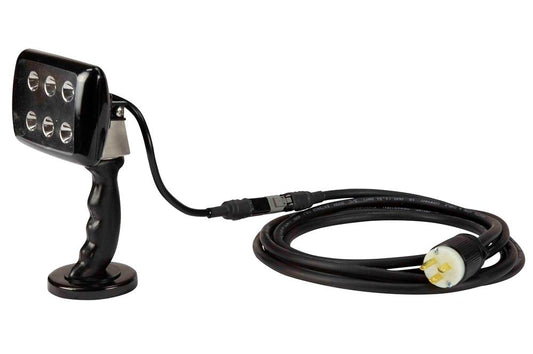 6 Watt LED Light with Magnetic Base - 12 Foot Cord - Handle - 120-277V - Magnetic Flood Light