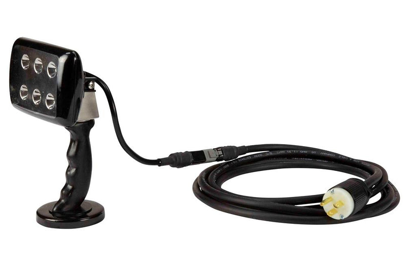 6 Watt LED Light with Magnetic Base - 12 Foot Cord - Handle - 120-277V - Magnetic Flood Light