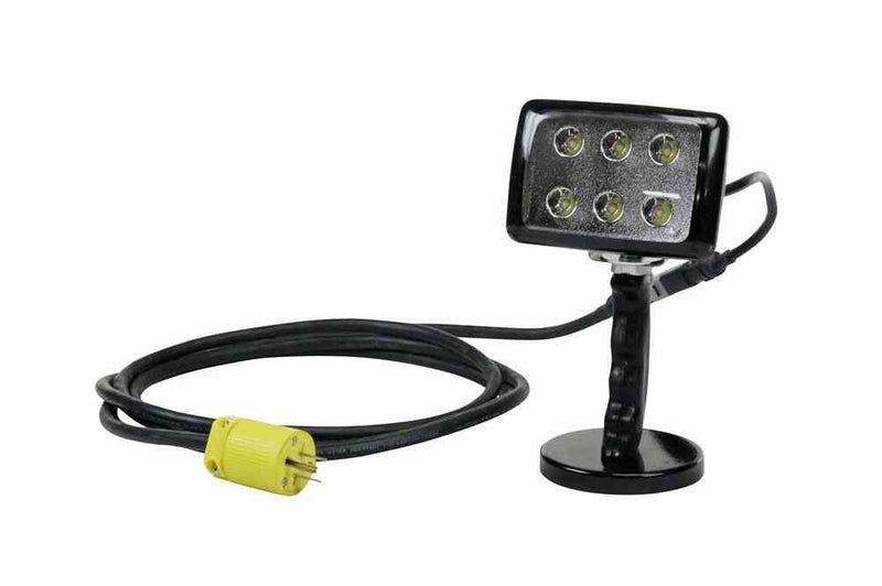 6 Watt LED Light with Magnetic Base - 3 Foot Cord - Handle - 120-277V - Magnetic Flood Light