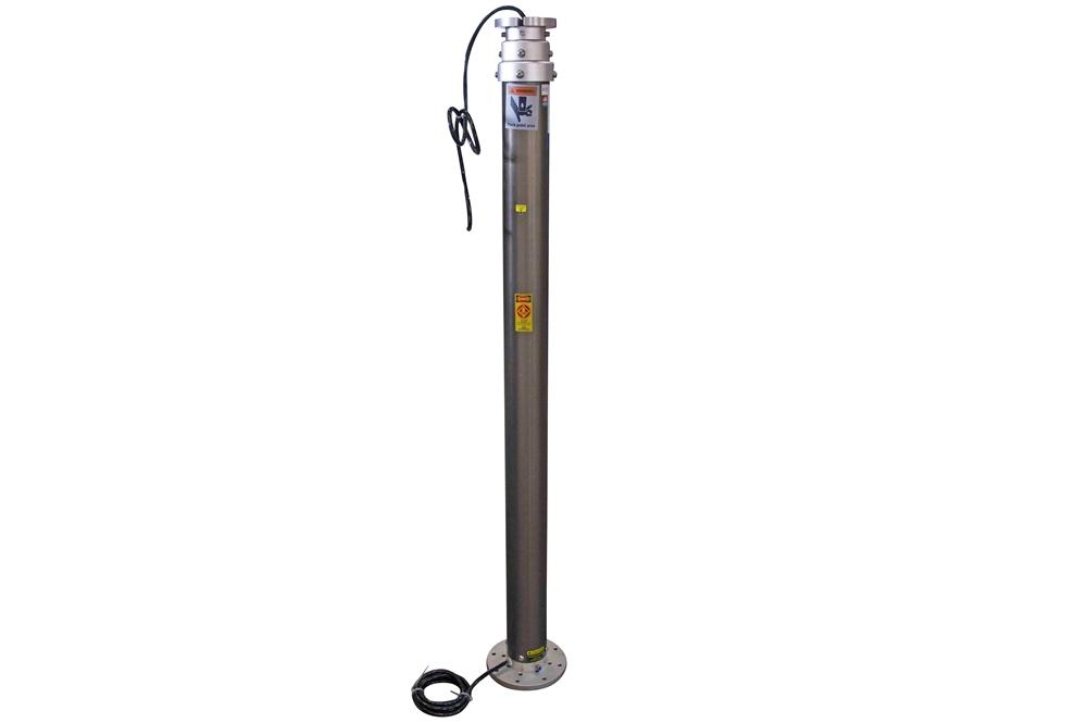 Pneumatic Light Mast w/ Internal CCTV Cable - Extends to 13.75' - Air Powered Mini Telescoping Boom