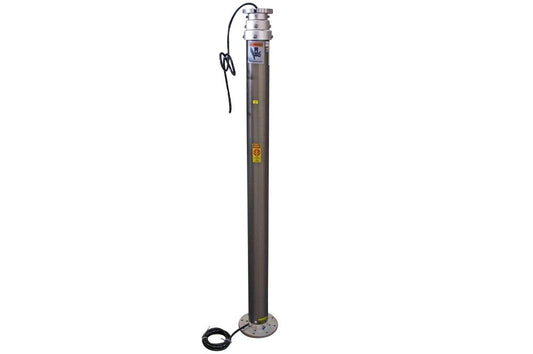Pneumatic Light Mast w/ Internal CCTV Cable - Extends to 13.75' - Air Powered Mini Telescoping Boom