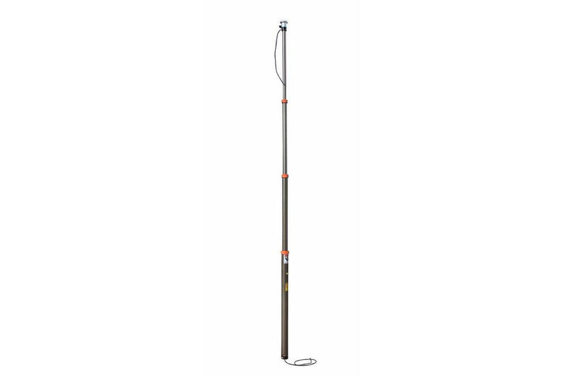 Pneumatic Light Mast w/ Internal CCTV Cable - Extends to 13.75' - Air Powered Mini Telescoping Boom