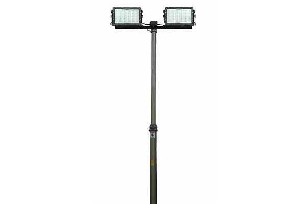 300 Watt Pneumatic Light Tower - Extends to 18 Feet - Two 150W High Output LED Light Heads