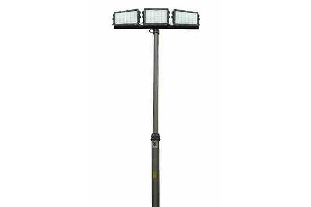 450 Watt Pneumatic Light Tower - Extends to 18 Feet - Three 150W High Output LED Light Heads