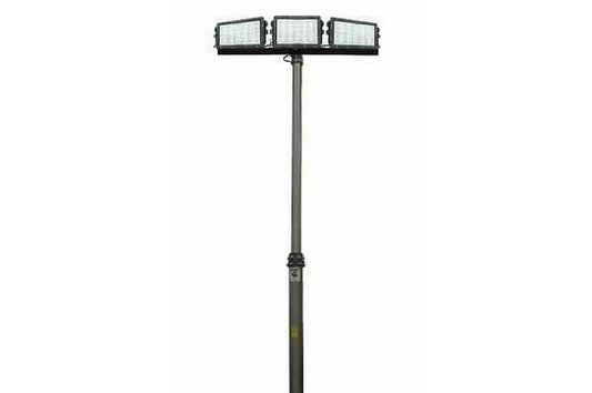 450 Watt Pneumatic Light Tower - Extends to 18 Feet - Three 150W High Output LED Light Heads
