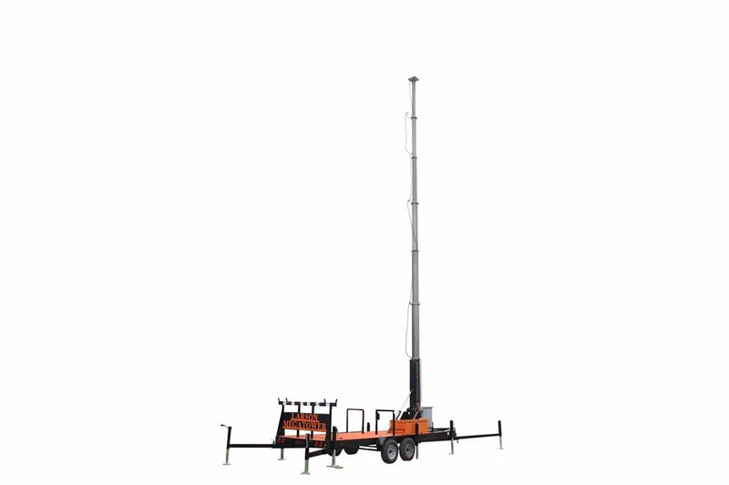 MegaTower 50' Pneumatic Megatowerâ„¢ - 21 Foot Trailer -Extends 13-49 Feet -Mount Lights and Equipment