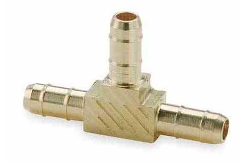 Larson Brass Barbed Air Hose T-Fitting - 1/4" OD - 150 PSI Max - Durable Construction