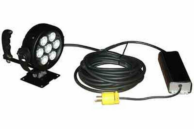 70 Watt LED Spotlight w/ Perm. Base and Adjusting Handle - Pivots and Rotates - 120-277V -6020 Lumen