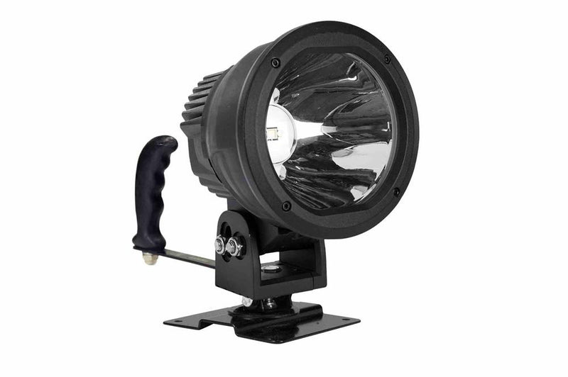 65W LED Spotlight - Adjustable Tilting Base - Permanent Mount - 3000' Spot Beam