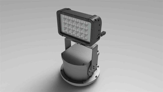 72W MRAP Light - Visible/IR Light - 24 LEDs - 900'L X 100'W Beam - 9-42V DC - Remote Control PT Base