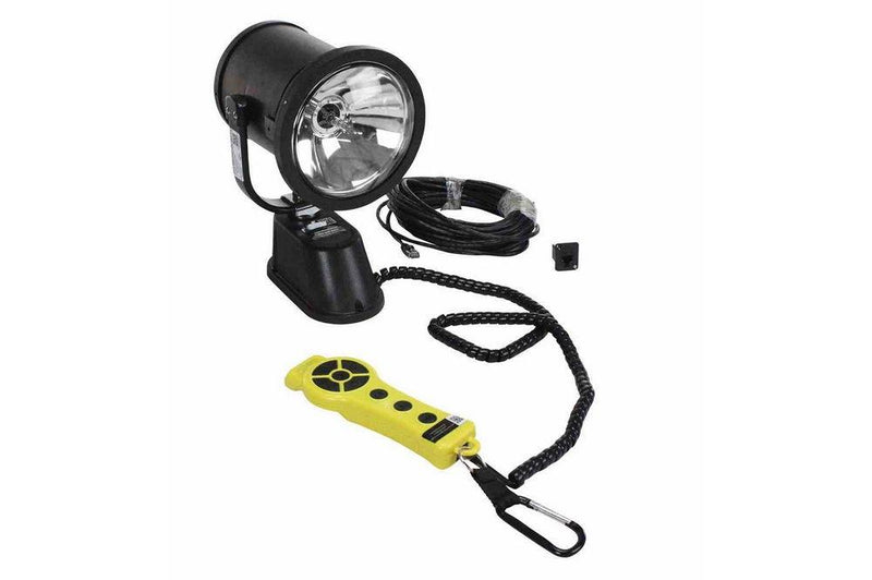 Motorized Remote Control HID Spotlight - 4500 Lumens - 30' Wired Dash Controller - 50W HID Bulb