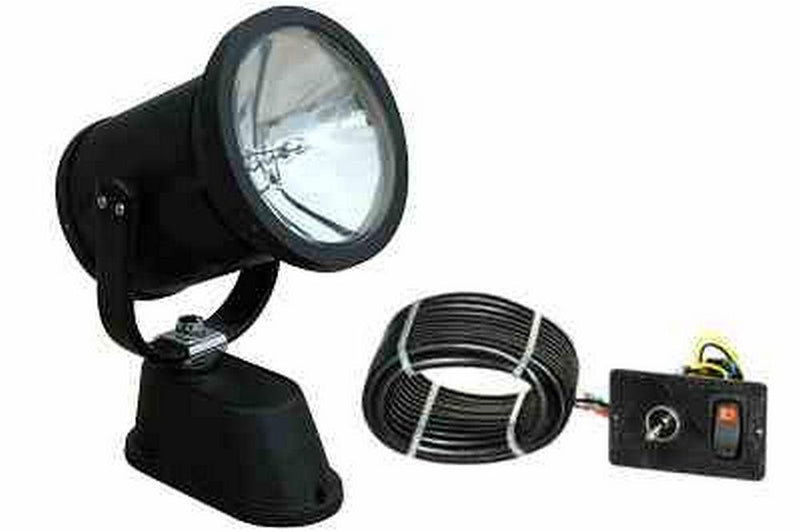 Remote Control Halogen Spotlight/Flood Light - 360,000 Candlepower - Low Voltage - Wired