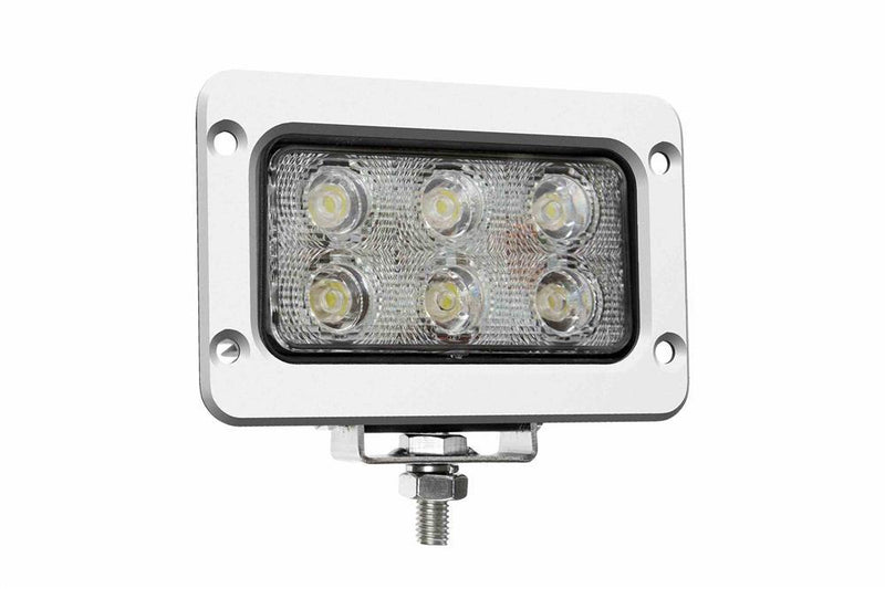 18 Watt Boat LED Flood Light - 1400 Lumens - Six 3-Watt LEDs - 10-32 Volt DC - IP67 Waterproof