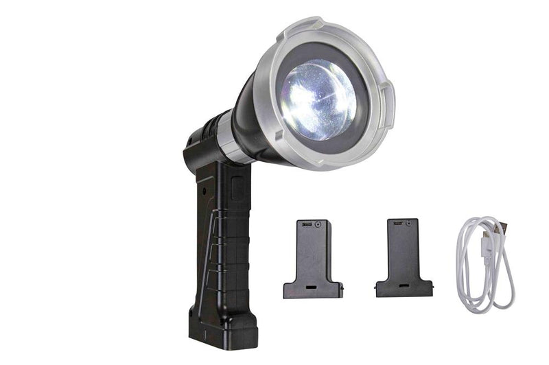 Rechargeable LED Spotlight- Tight Spot Beam - (2) Lion Batteries, Hard Case - IP65