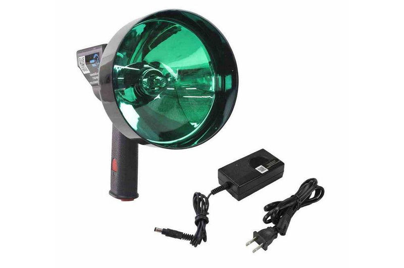 5 Million Candlepower Handheld Rechargeable Spotlight - Green Hunting Lens - Spot/Flood