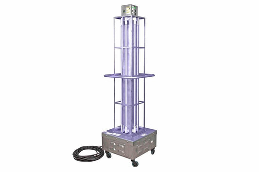 *RENT* Industrial Portable Far-UV Sanitation Cart - Kills 99% of Viruses - 8000 sq. ft. Area - 304 Stainless Steel - Remote/50' Cord