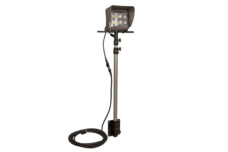 *RENT* 50W LED Light with Telescoping Pole Mount - 3' to 8.5' - 5,000 Lumens - 120-277VAC - 25' Cord