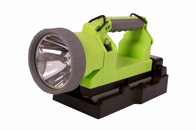 Rechargeable LED Lantern - 600 lms - Lithium-ion Battery - 6.25H Runtime - 120V AC Charger - Green