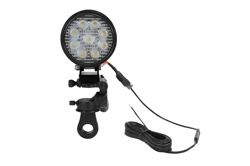 27W Handlebar Mount LED Floodlight w/ Bar Clamp Pivot Mount - 10-32V DC - 2160 lms - IP67 Rated