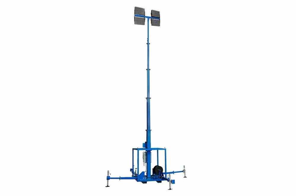 *Scratch/Dent* 1920 Watt High Intensity LED Light Plant - Square Mast Head - Skid Mount Five Stage Mast - Electric
