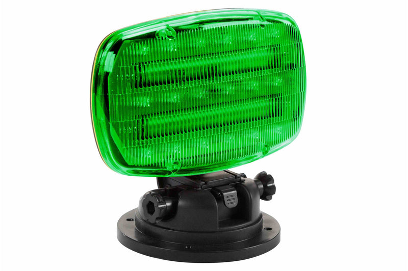 Larson Flashing LED Strobe Light with Adjustable Locking Magnetic Base -GREEN LENS - SL-ALM-G