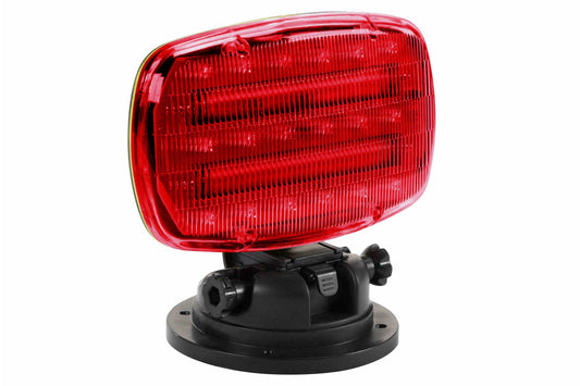 Larson LED Strobe Light (battery powered) with Adjustable Locking Magnetic Base - RED LENS - SL-ALM-R
