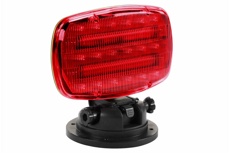 Larson LED Strobe Light (battery powered) with Adjustable Locking Magnetic Base - RED LENS - SL-ALM-R