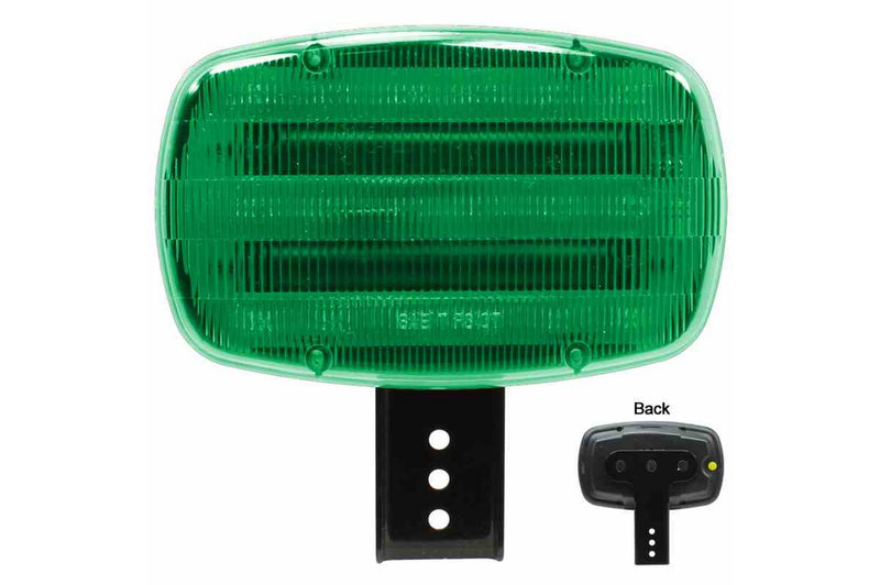 Larson LED Green Strobe Light- 18 LEDS - Battery Powered - Bracket Mount - Continuous or Strobe Output