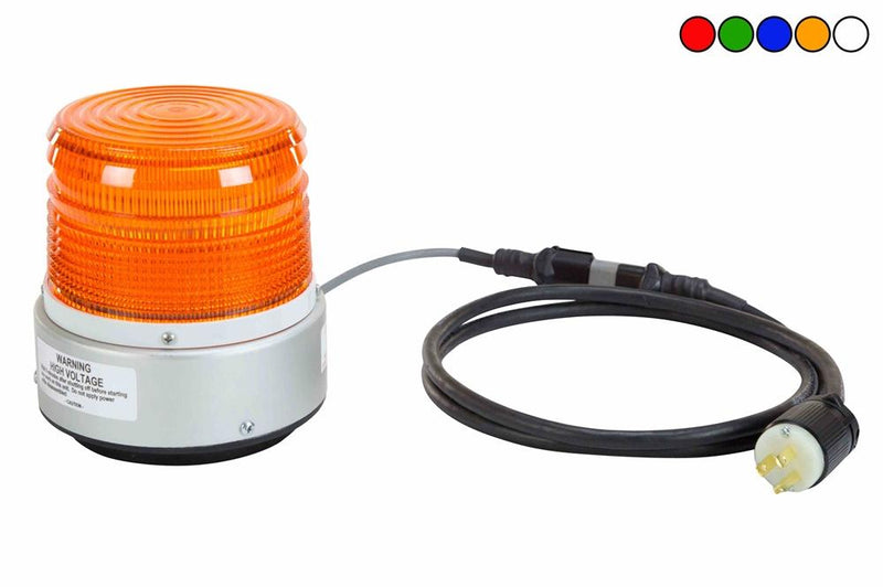 Magnetic Mount 110 Volt Strobe Light - 88 Flashes per Minute - 360Ã‚Â° Illumination - 5' Cord w/ Plug