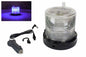 High Output LED Strobing Beacon - Permanent & Magnetic Mount - Rechargable - 12V - Purple Light