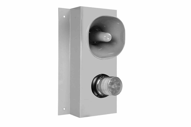 24V LED Motion Alarm System w/ Horn - Class 1 LED Strobe, Motion Sensor - 110dBA Horn - Back Plate