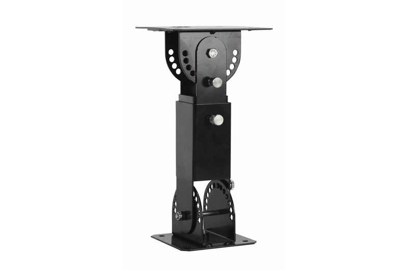 Larson Stanchion Mount for Lights - 12 inches - Adjustable - Cold Rolled Steel - Powder Coated Black - SM-1