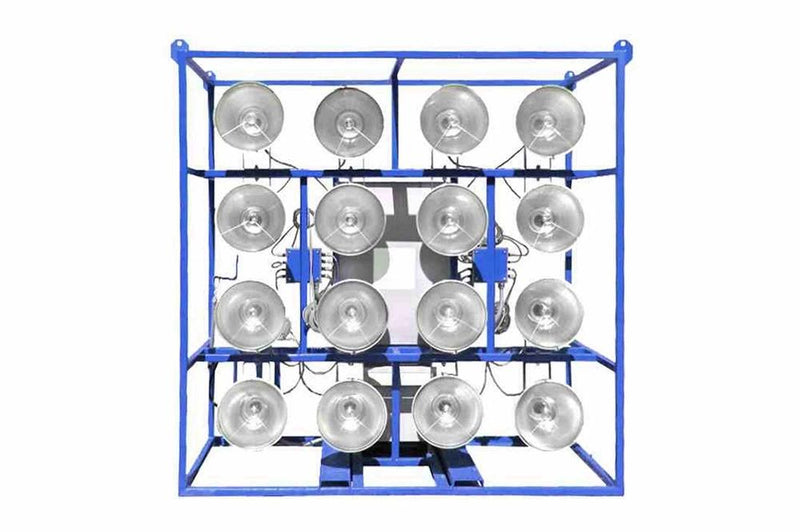 7680W Skid Mount LED Light Plant - (16) 480W LED Fixtures - 480V AC 3-Phase - Crane Light