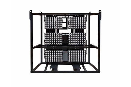 Larson 2880W Skid Mount LED Light Plant - 6 LED Fixtures - Crane Stadium Flood Lights - 480V AC 3-Phase