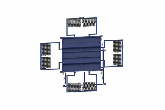 Larson 3840W Crane Mount LED Light Plant - (8) 480W LED Fixtures - Single Phase - Adjustable Assemblies