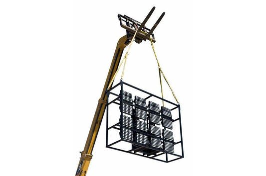 7680W Heavy Duty Pole Mount LED Light Plant - (16) 480W LED Fixtures - 480V AC 3-Phase - Crane Light