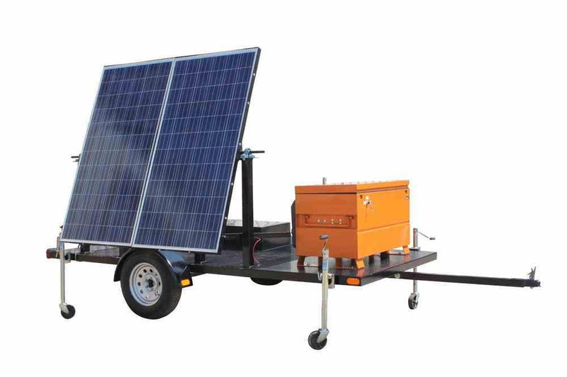 580 Watt Solar Powered Generator - 10' Trailer - (2) 290 Watt Panels - Completely Solar No Fuel Need