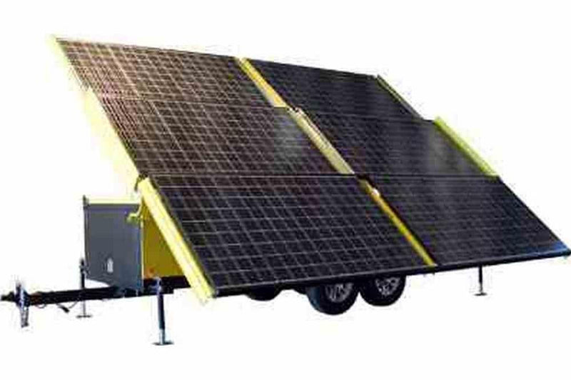 Solar Powered Generator - 15kW Max Output - 120/240V AC 1-phase, Receptacles - 25' Trailer