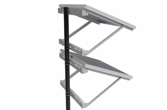 (2) 300W Solar Panels w/ Pole Mounts - 60 Cell Utility Module - Anodized Aluminum Frame - Mounting Kit