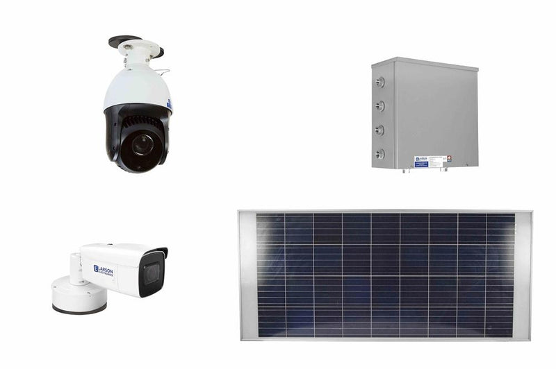 Temporary Security System Kit - (10) Panels, (30) Li-ion Batteries, (5) Cameras, (1) NVR, (2) Charge Contr. - 4G/LTE