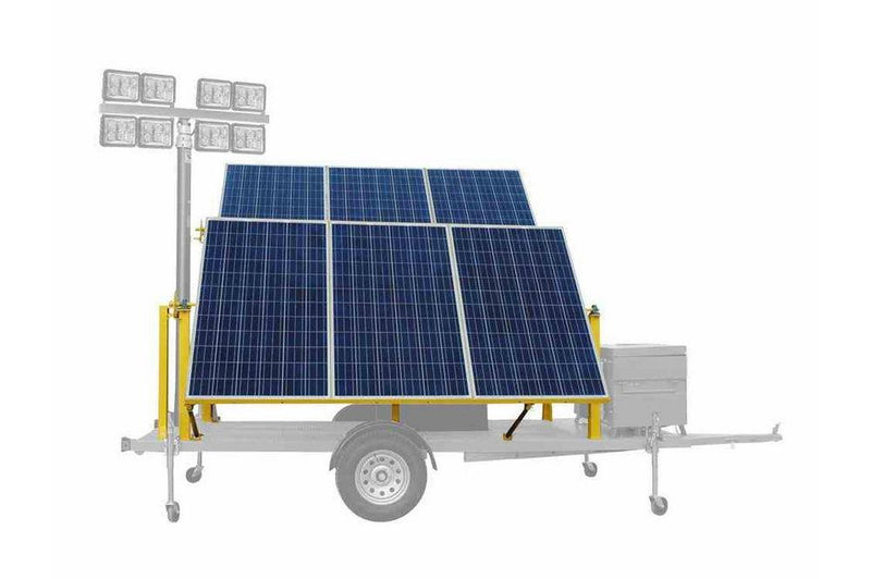 Solar Panel Frame Assembly - Can Hold Up To (6) 74.5"L x 50.5"W Solar Panels - Steel Frame - Mounts to Existing Trailer or Base
